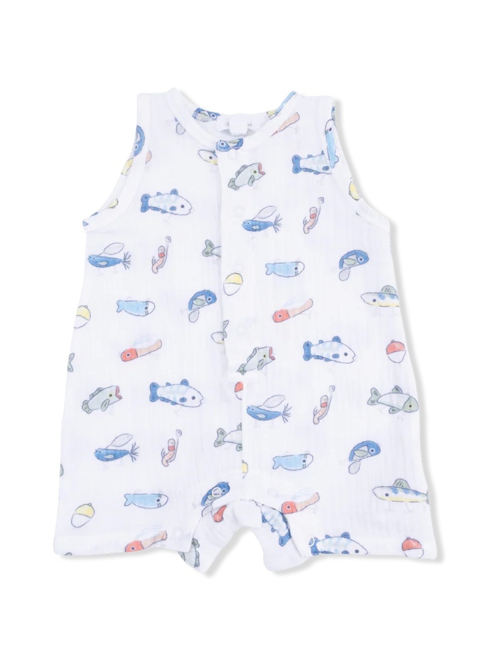 Angel Dear Fishing Lures Sleeveless Shortie Romper 12-18 18-24 months